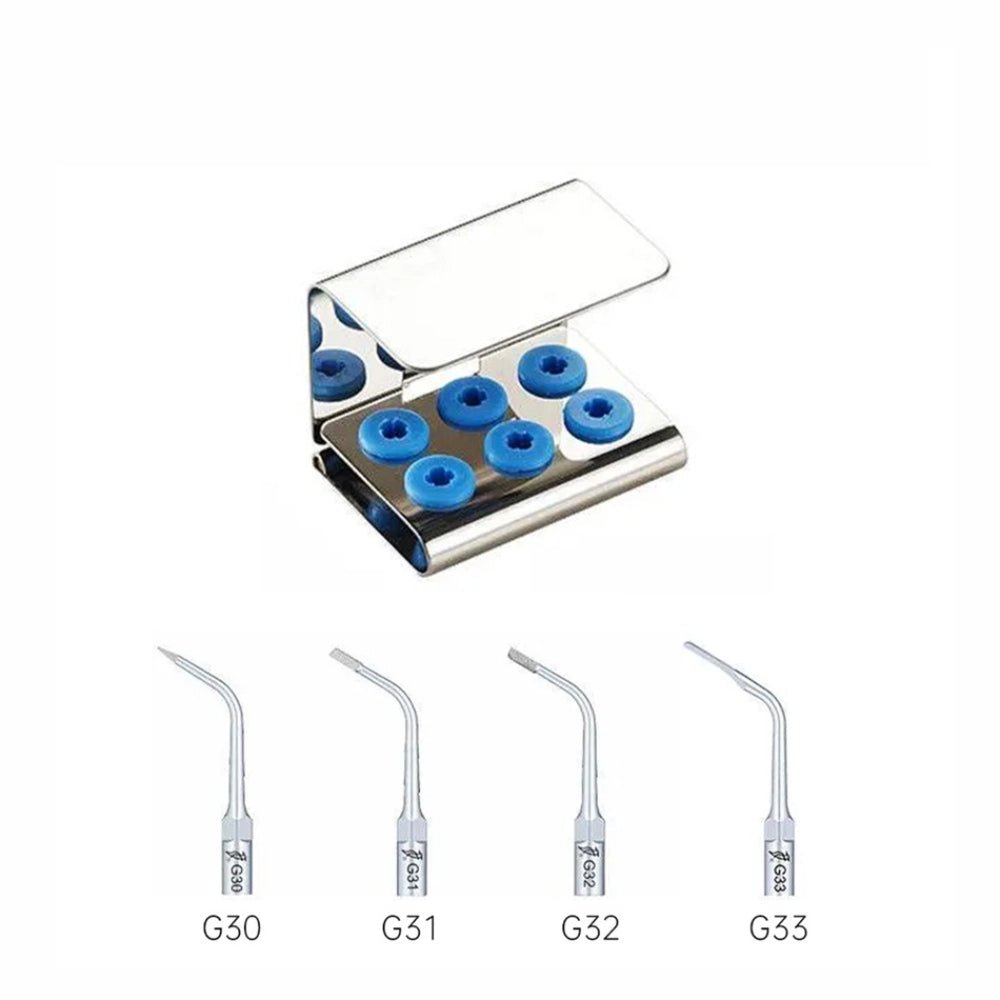 Woodpecker UDS Ultrasonic Inlay Preparation Tip Kit G30–G33 with Holder - eedasdent